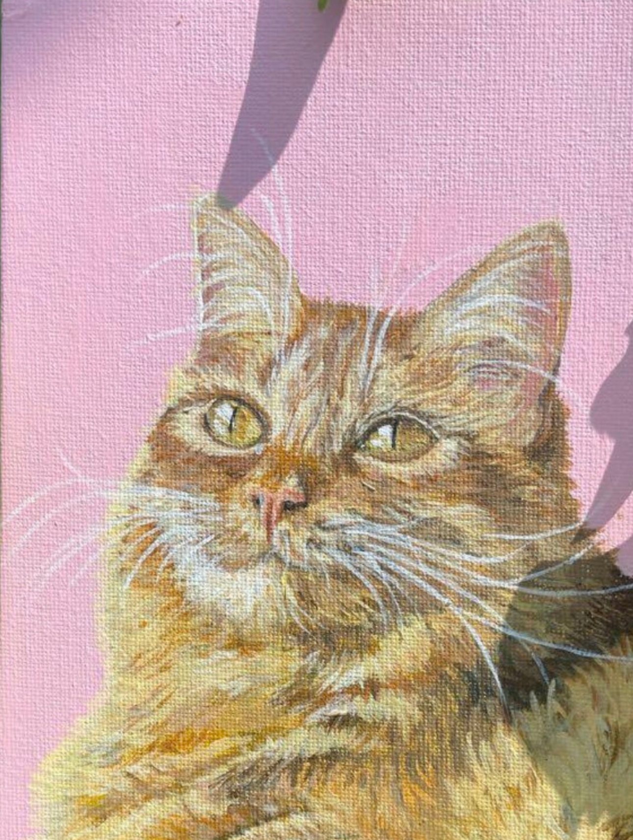 The ginger cat — acrylic on canvas by Tatiana Clover